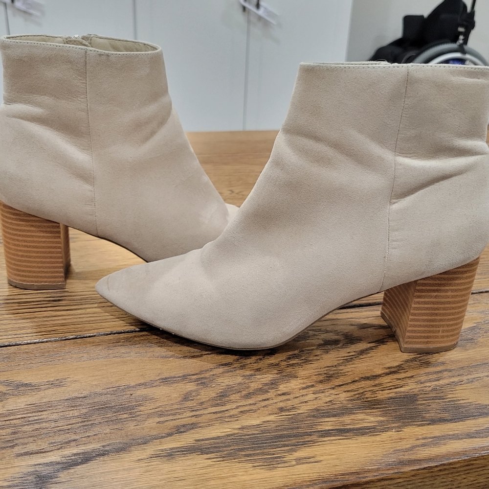 Serova Pointed Toe Faux Suede Ankle Boots